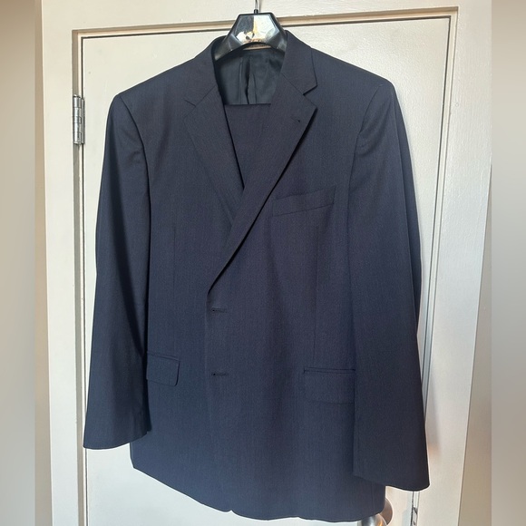 Joseph Abboud Two-Piece Navy Wool suit 48R - Picture 1 of 6